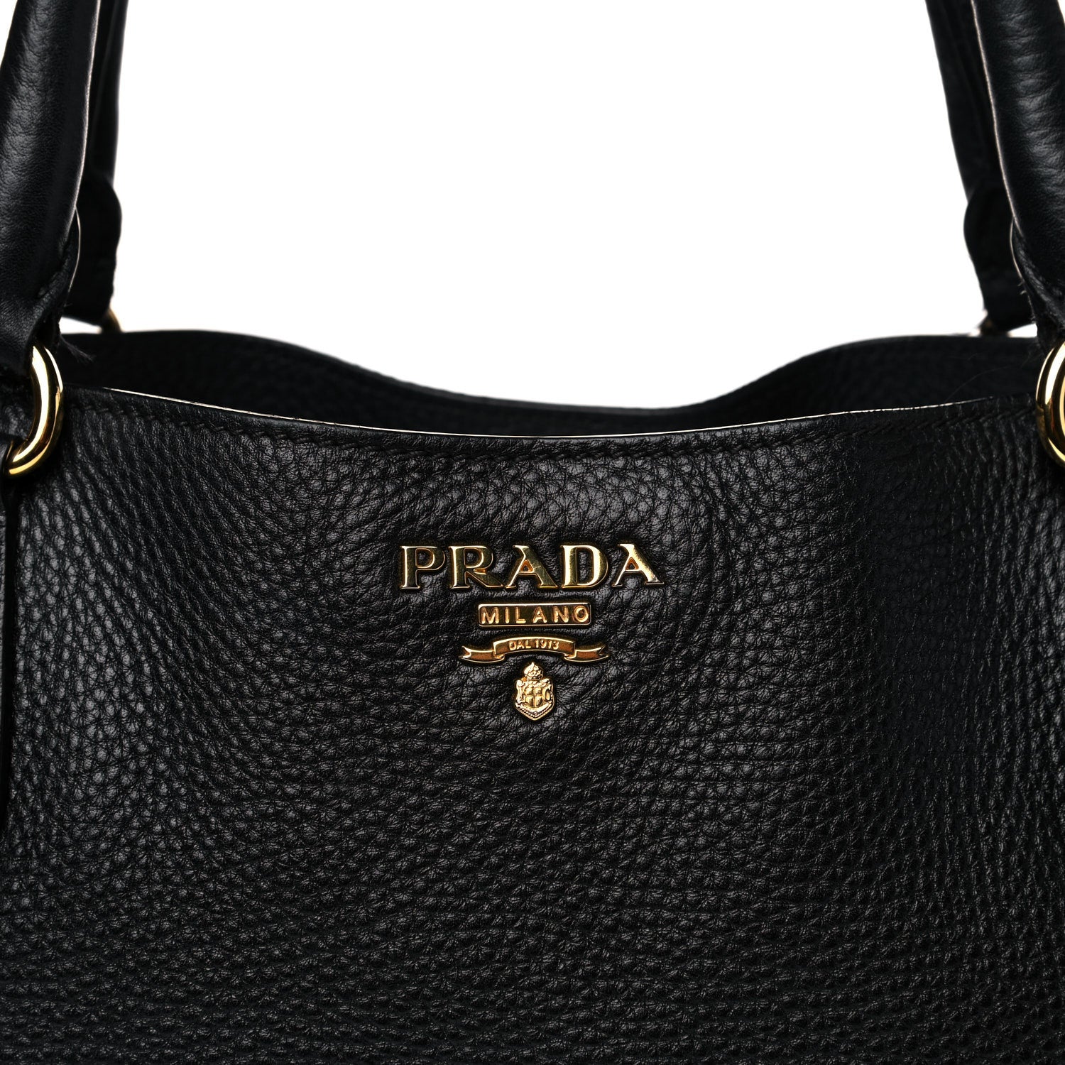 Prada Vitello Daino Side Pocket Tote Black 8 of 25