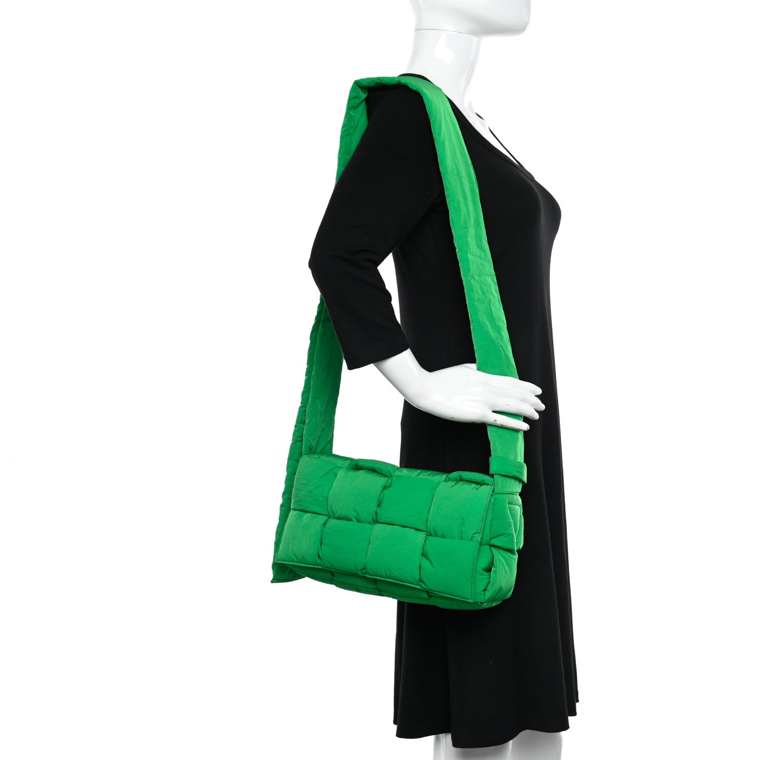 Bottega Veneta Nylon Intrecciato Padded Tech Cassette Bag Parakeet 2 of 12