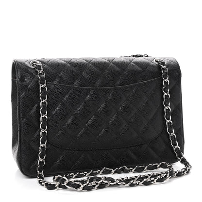 Chanel Caviar Quilted Jumbo Double Flap Black 3 of 9