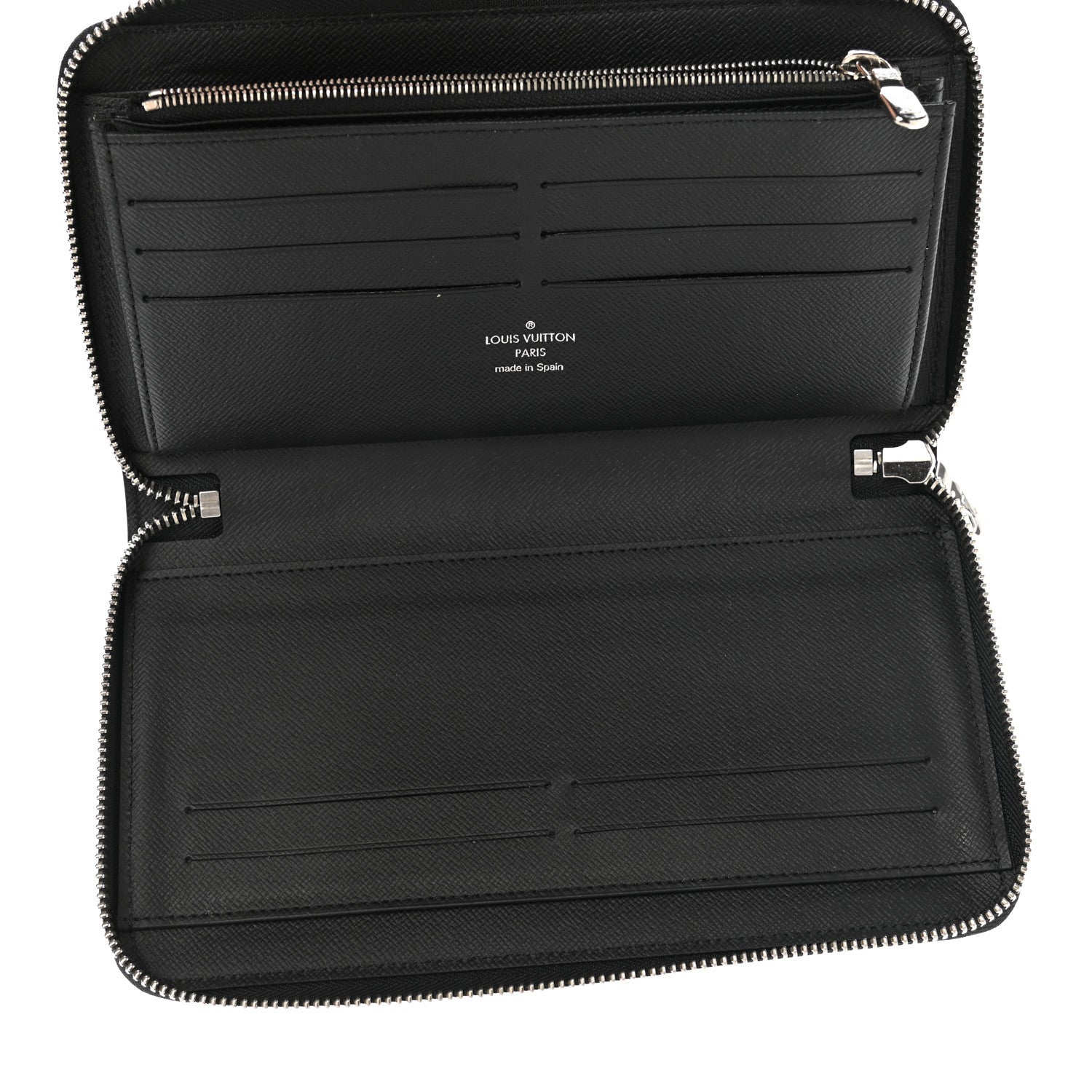 Louis Vuitton Taiga Zippy Organizer Wallet Black 5 of 8