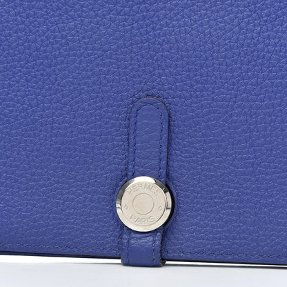 Hermes Togo Dogon Duo Wallet Bleu Electrique 9 of 12