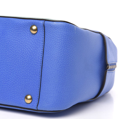 Gucci Calfskin Tiger Print Duffle Blue 10 of 14