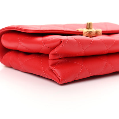 Chanel Calfskin Quilted Mini Flap Bag Red 9 of 12