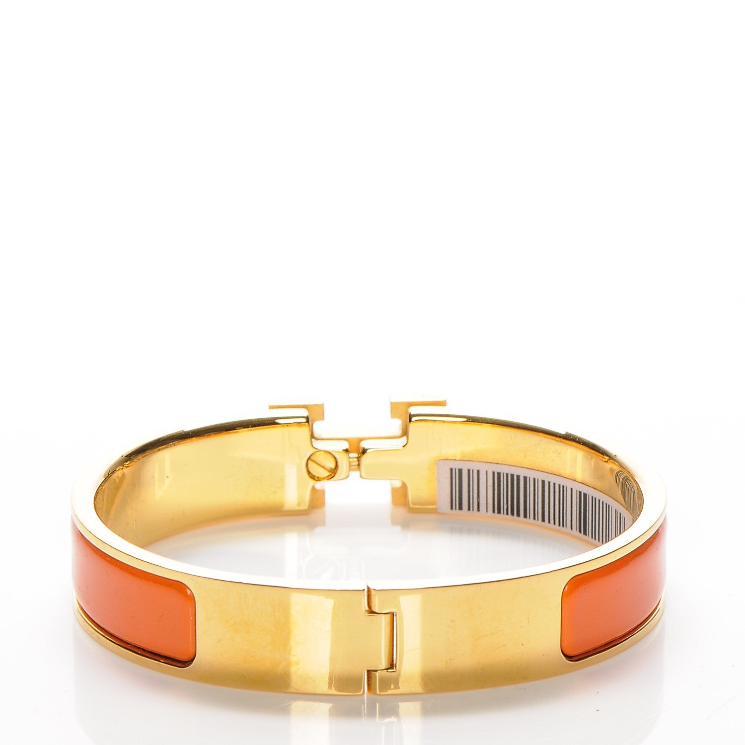 Hermes Enamel Narrow Clic Clac H Bracelet PM Orange 3 of 4