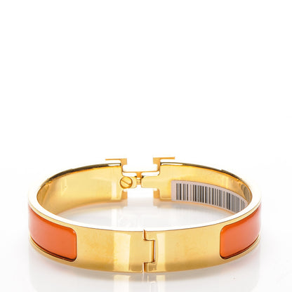 Hermes Enamel Narrow Clic Clac H Bracelet PM Orange 3 of 4