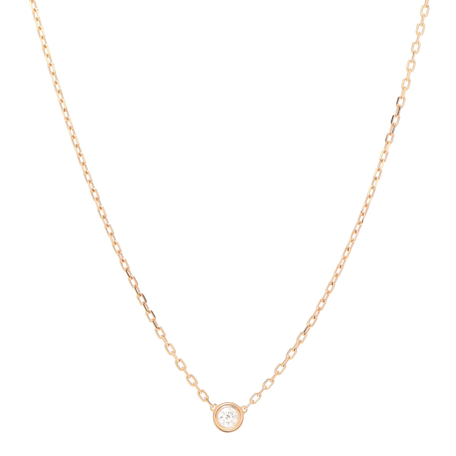 Cartier 18K Yellow Gold Diamond SM D'Amour Pendant Necklace 1 of 5