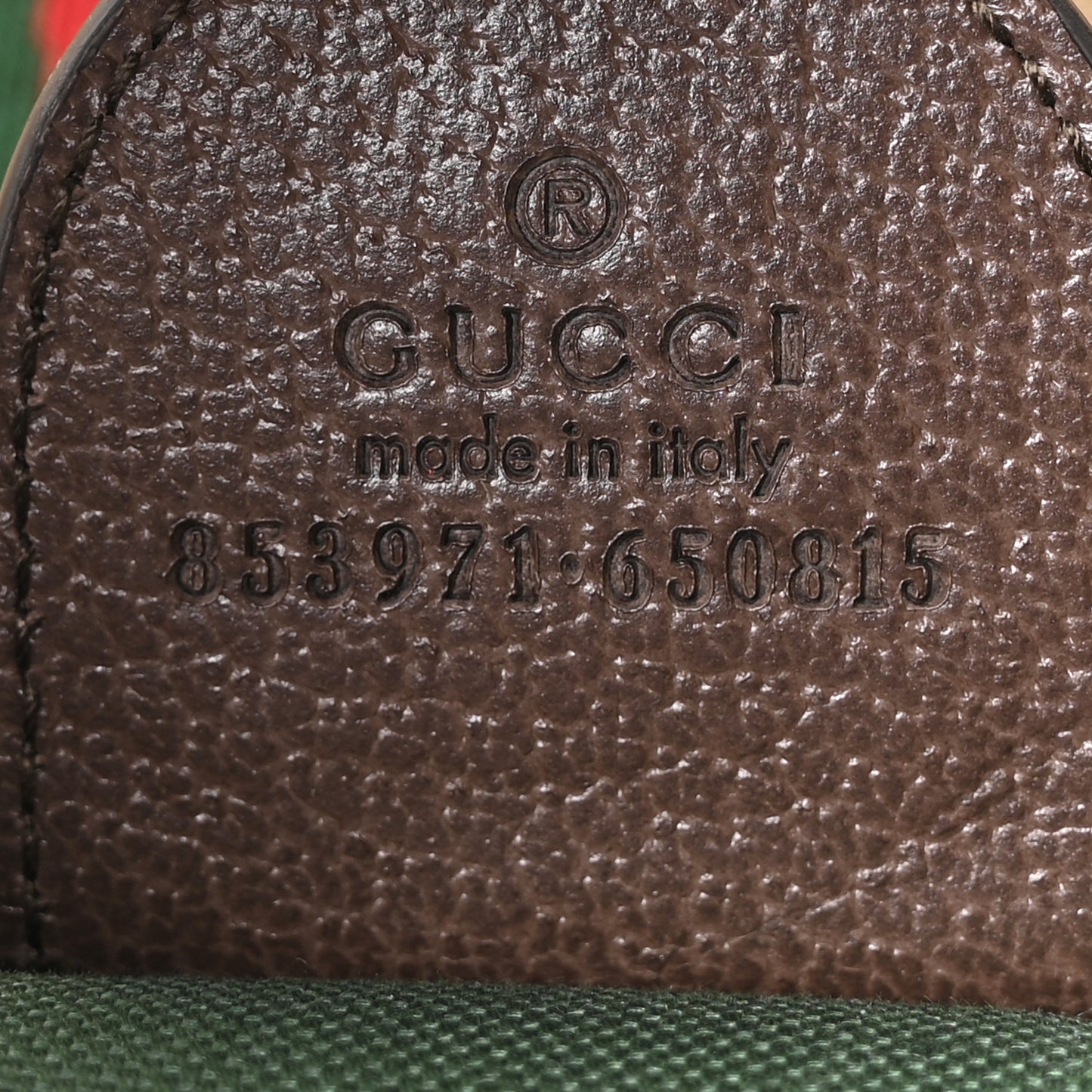 GG Monogram Web Large Giglio Tote Beige Brown
