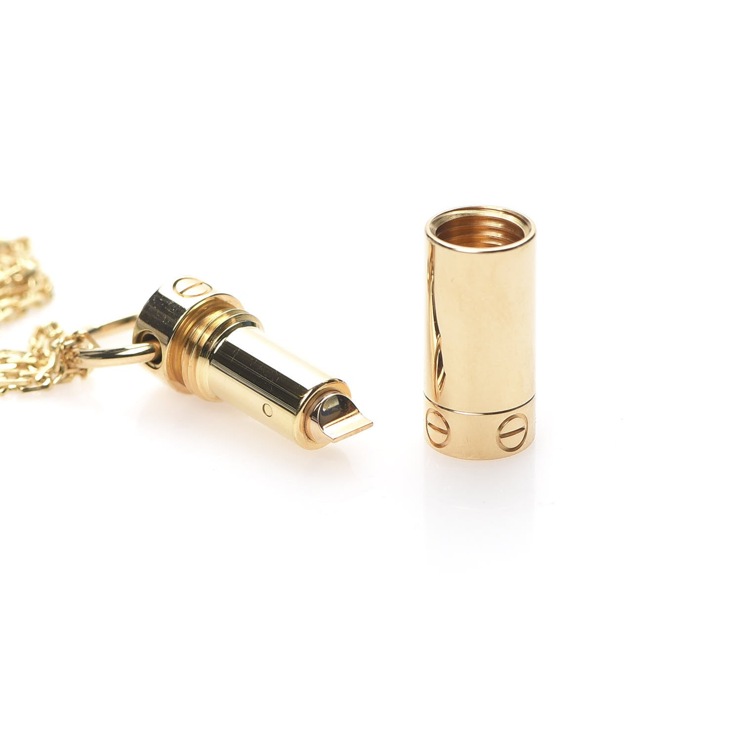 Cartier 18K Yellow Gold LOVE Screwdriver Charm Pendant Necklace 7 of 7