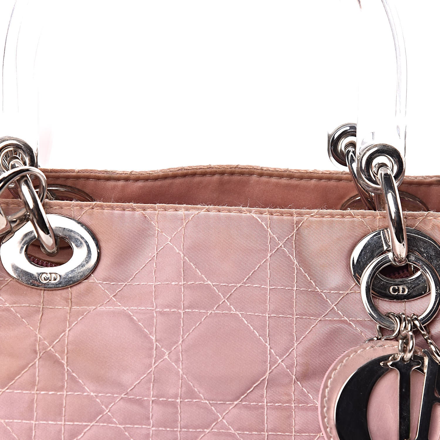 Christian Dior Satin Cannage Medium Lady Dior Pink 9 of 18