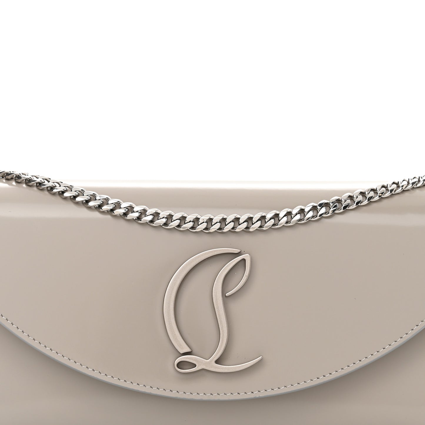 Patent Calfskin Loubi54 Wallet On Chain Goose