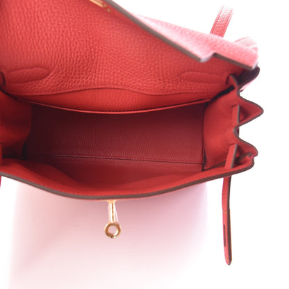 Hermes Taurillon Clemence Kelly Ado Backpack Bougainvillea 5 of 11