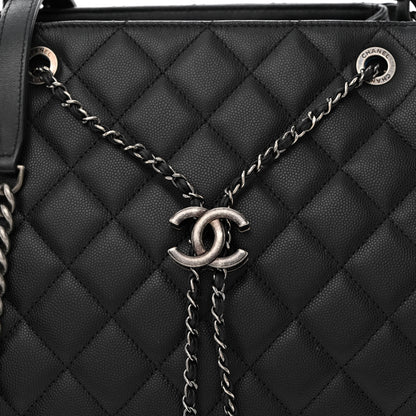 Chanel Caviar Quilted Medium CC Bucket Bag Black 8 of 10