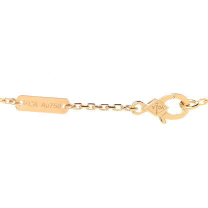 Van Cleef & Arpels 18K Yellow Gold Guilloche Vintage Alhambra Pendant Necklace 4 of 6