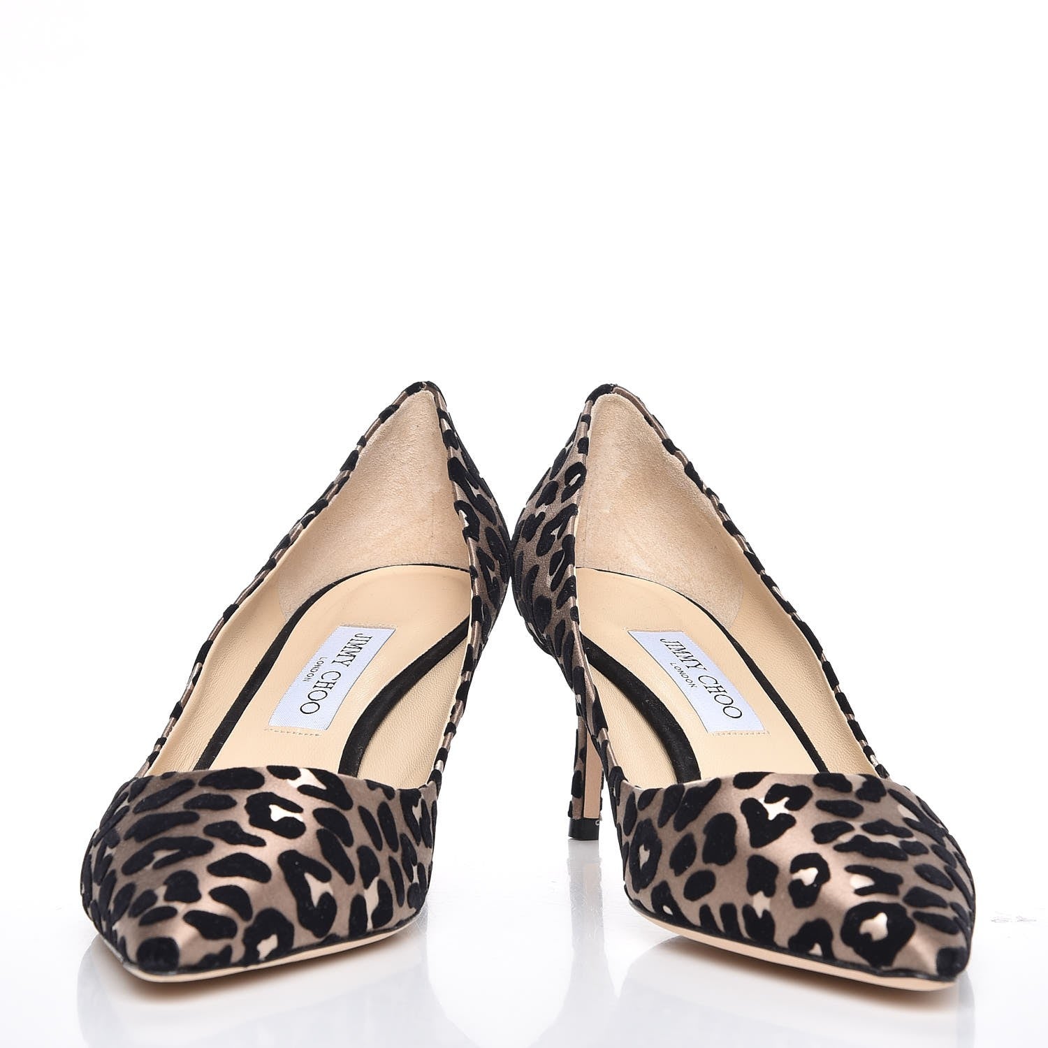 Jimmy Choo Satin Romy 80 Pumps 42 Leopard 5 of 10