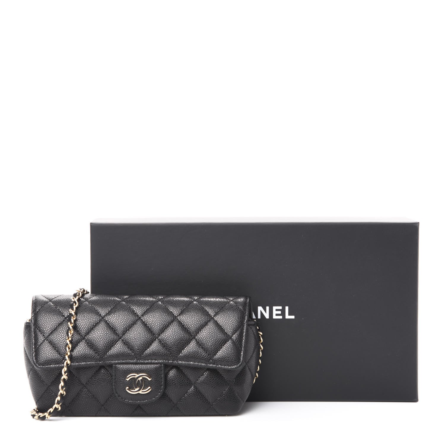 Chanel Caviar Quilted Glasses Case With Chain Black 8 of 8