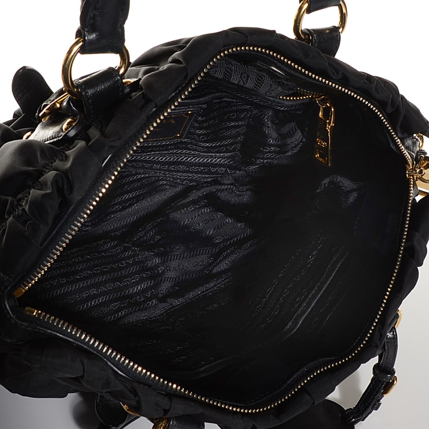 Tessuto Nylon Gaufre Tote Nero Black