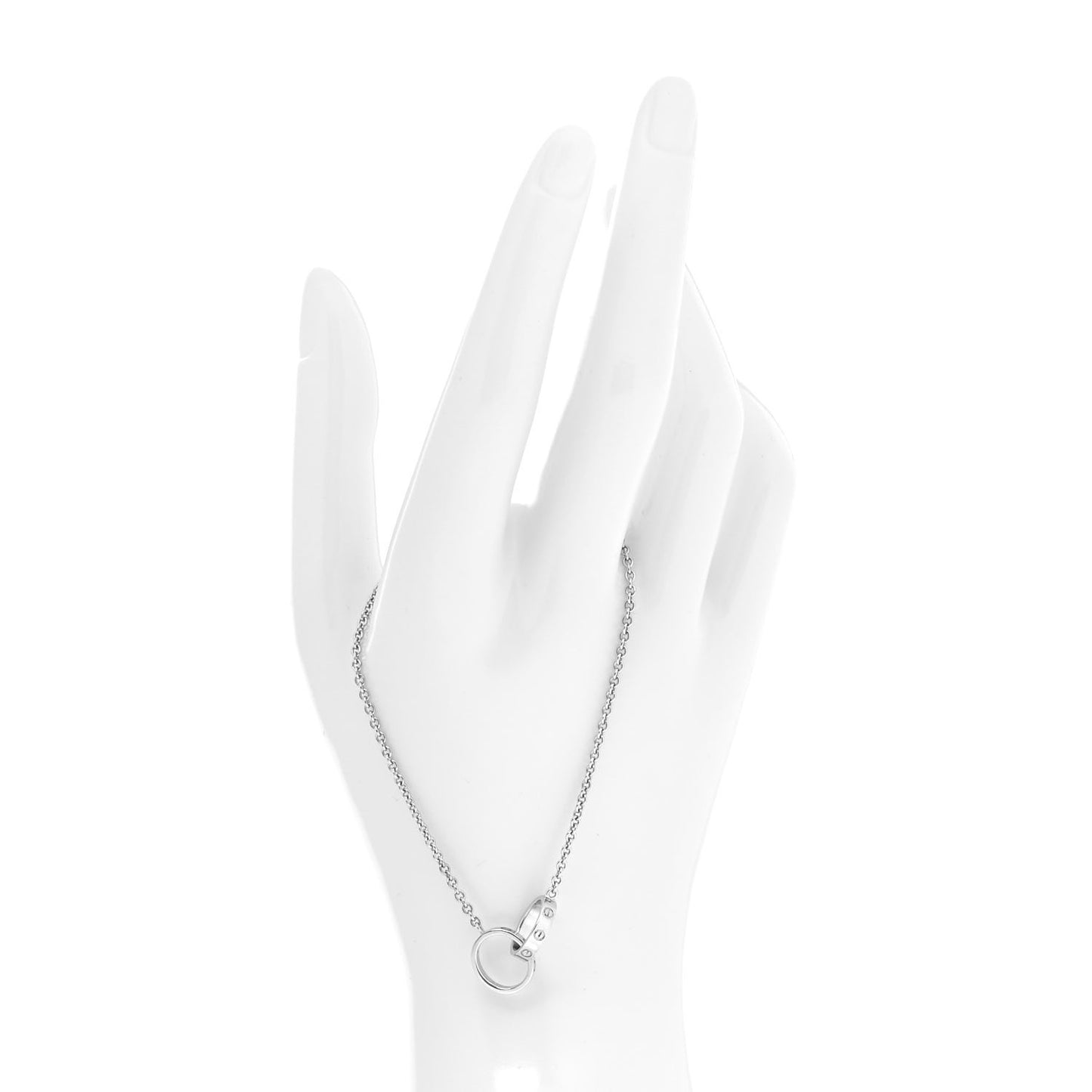 18K White Gold Interlocking LOVE Bracelet
