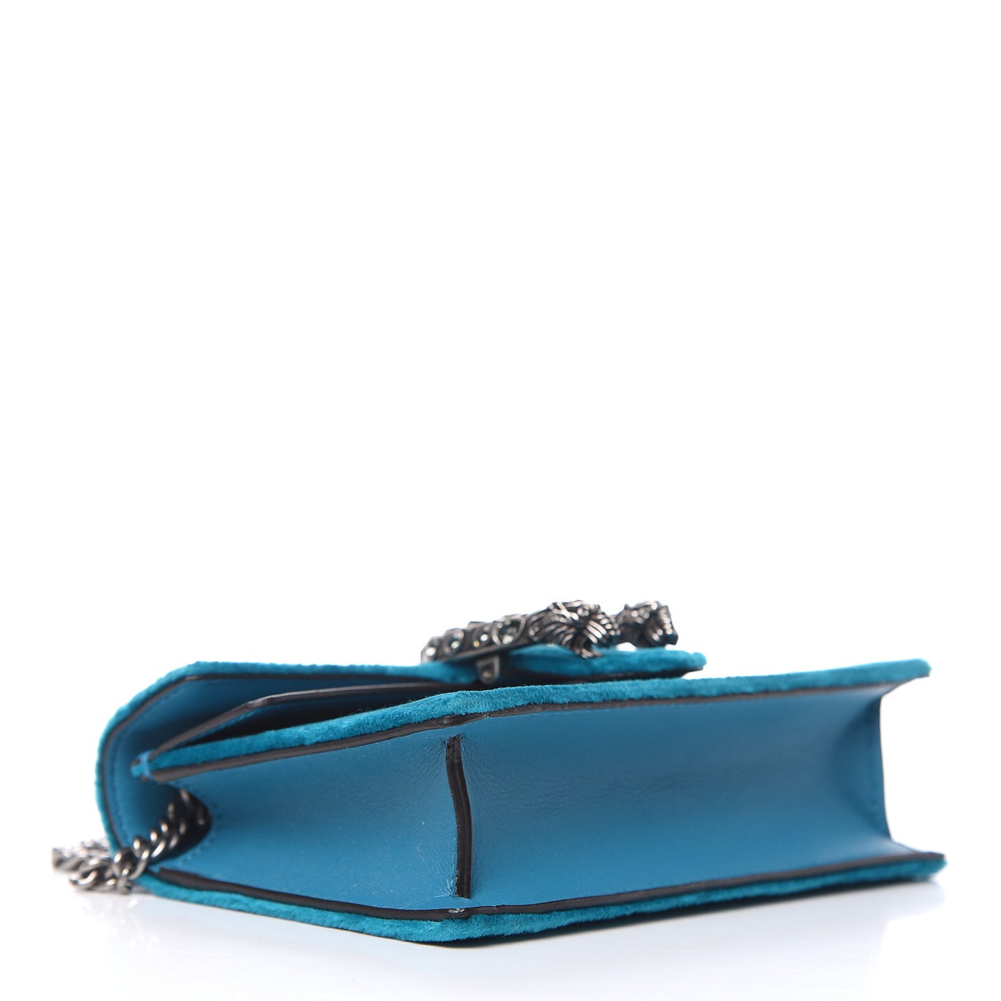 Velvet Super Mini Dionysus Shoulder Bag Pavone Cyan