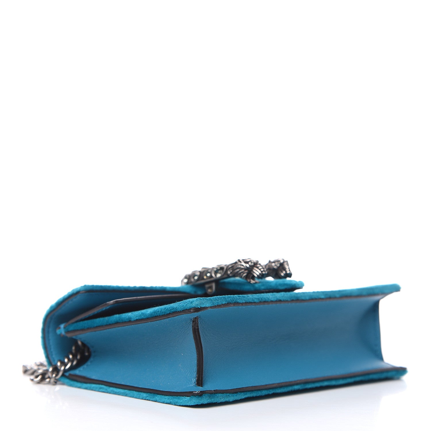 Gucci Velvet Super Mini Dionysus Shoulder Bag Pavone Cyan 4 of 10