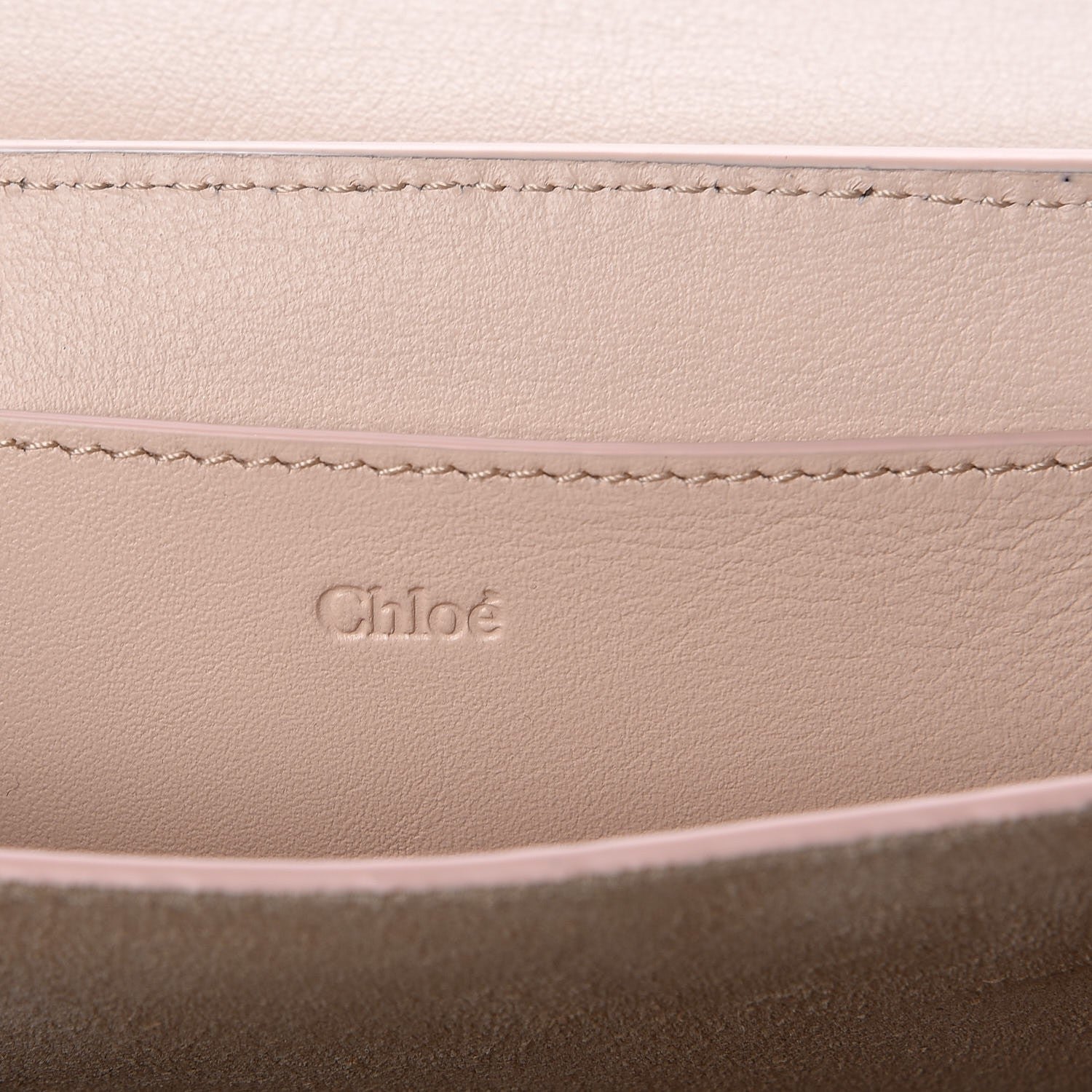 Chloe Smooth Calfskin Drew Bijou Clutch Cement Pink 7 of 9