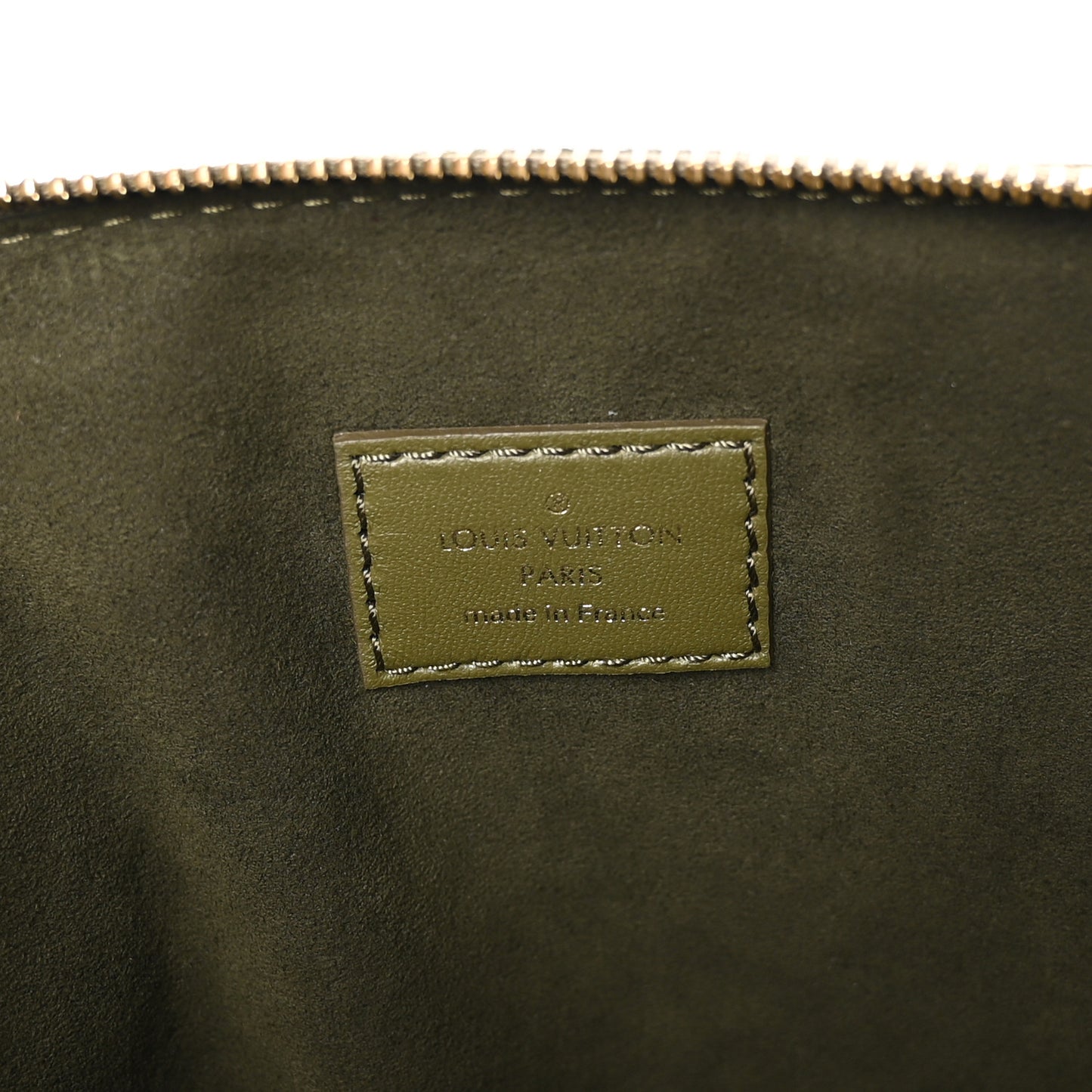 Lambskin Embossed Monogram Coussin MM Khaki