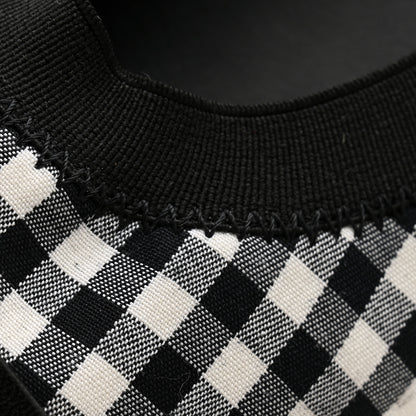 Chanel Fabric Checkered CC Elastic Cap Toe Ballerina Flats 39 Black White 10 of 11