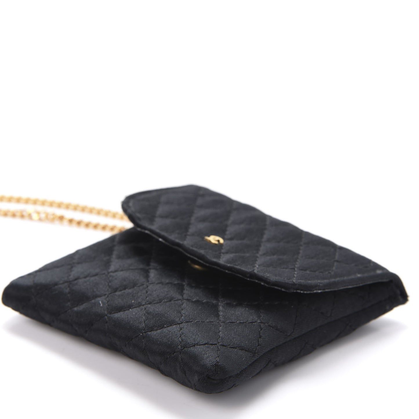 Jersey Quilted Shoulder Bag Black
