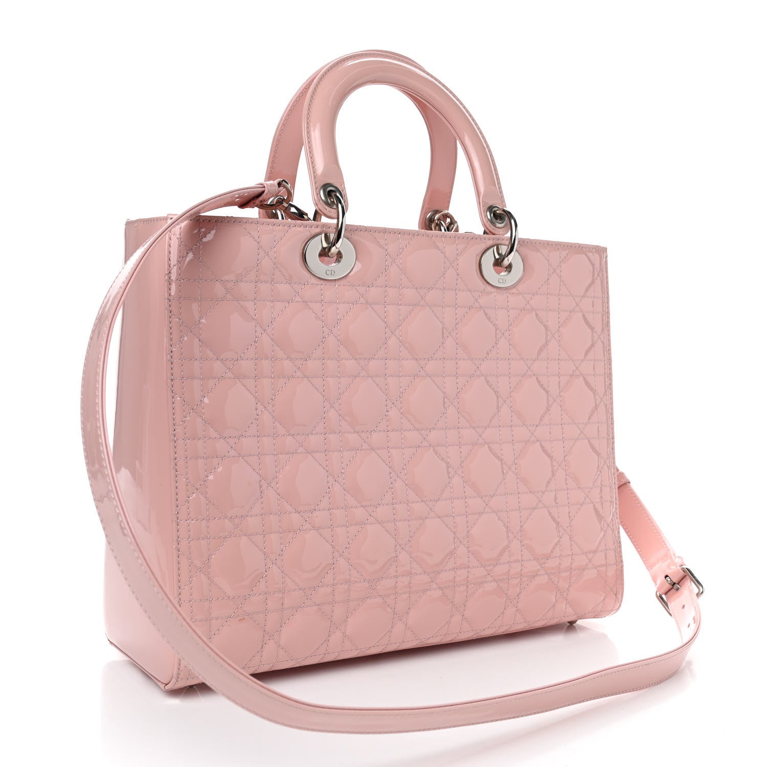 Christian Dior Patent Cannage Large Lady Dior Light Pink 2 of 8