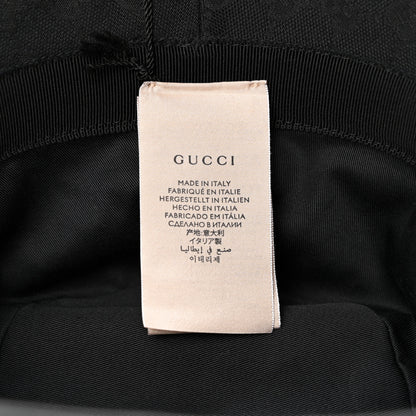 Gucci Monogram Textured Dollar Calfskin GG Jago Bucket Hat M Black 10 of 11