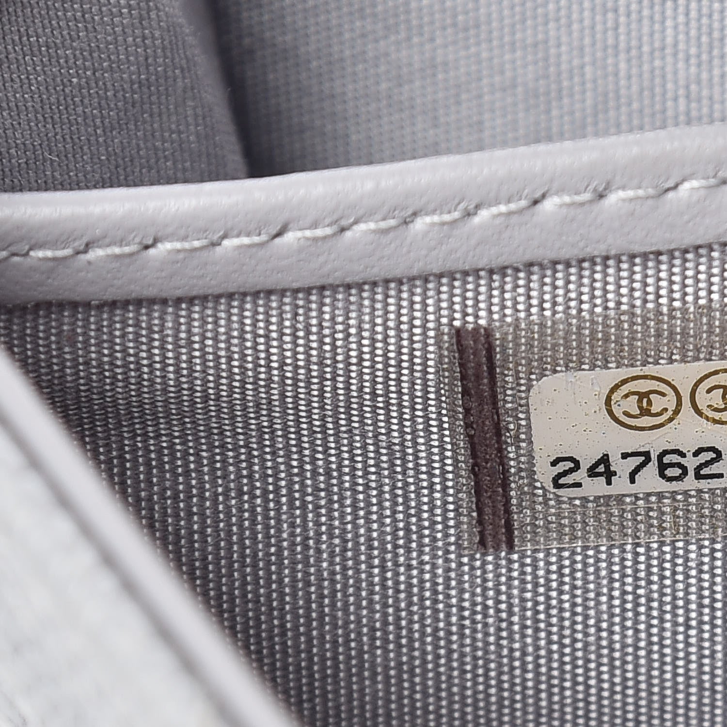 Chanel Caviar Chevron Quilted Large Gusset Flap Wallet Grey 9 of 17