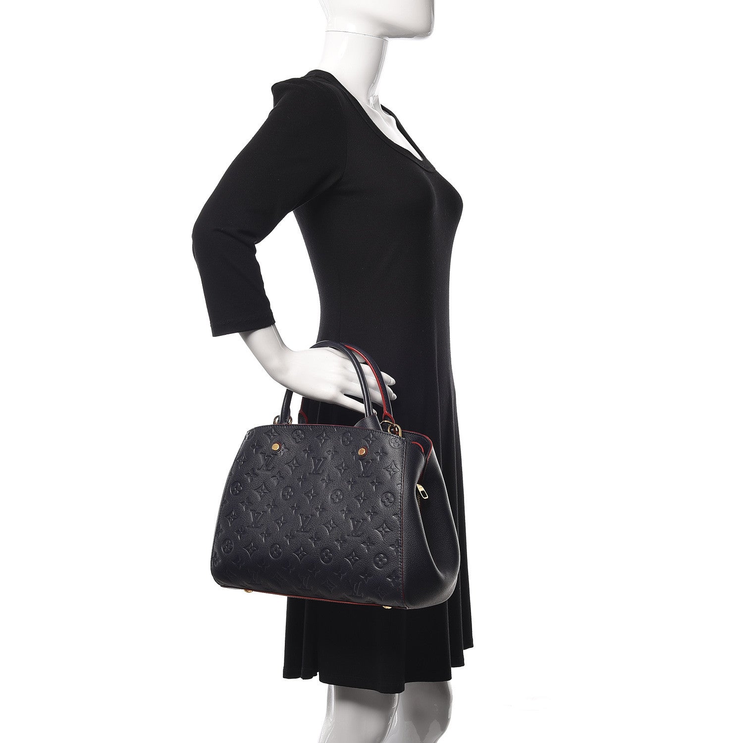 Louis Vuitton Empreinte Montaigne MM Marine Rouge 2 of 8