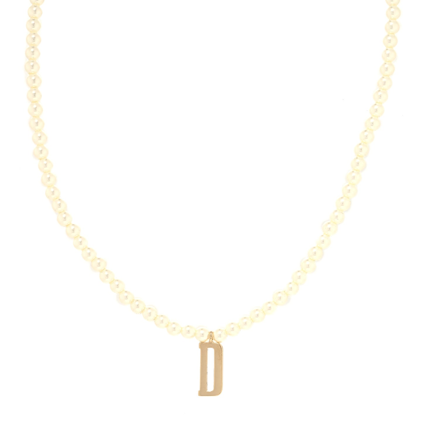Pearl D Necklace Gold