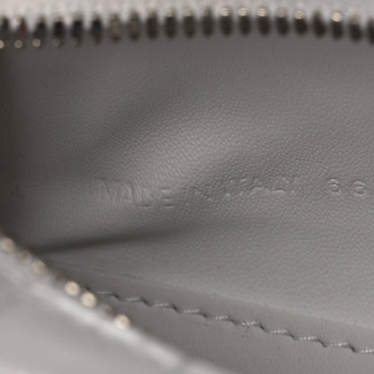 Balenciaga Extra Supple Calfskin Crocodile Embossed Neo Classic Silver Hardware Super Nano City Crossbody White 7 of 11