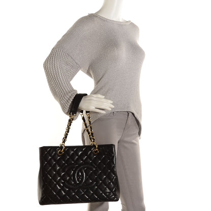 Chanel Caviar Quilted Grand Shopping Tote GST Black 2 of 7