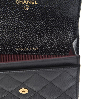 Chanel Caviar Quilted Flap Card Holder Black 7 of 9