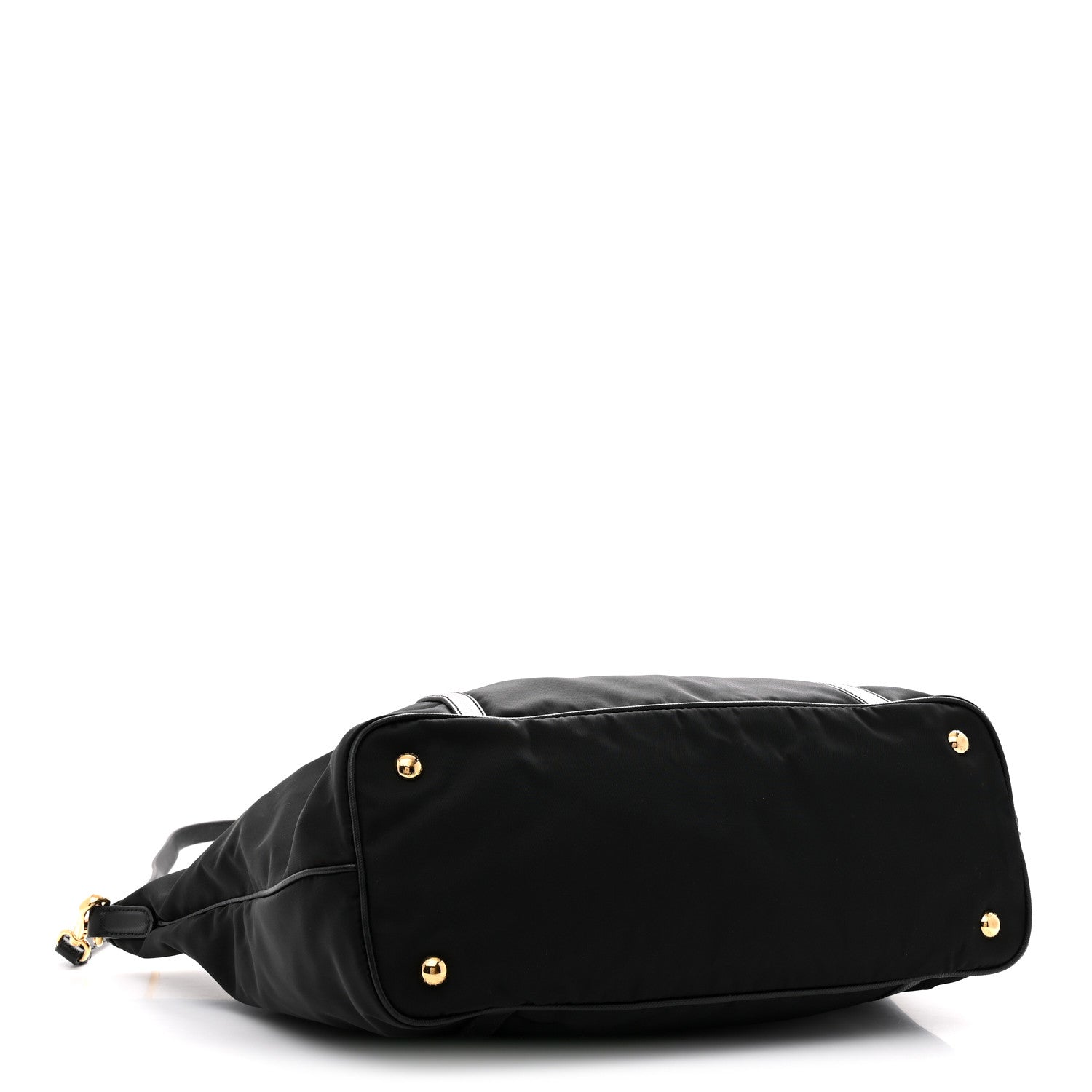 Prada Saffiano Tessuto Nylon Shopping Tote Black 4 of 11