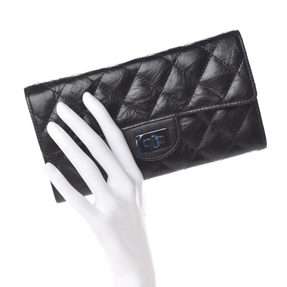 Chanel Aged Calfskin Quilted 2.55 Reissue Flap Wallet So Black 2 of 8