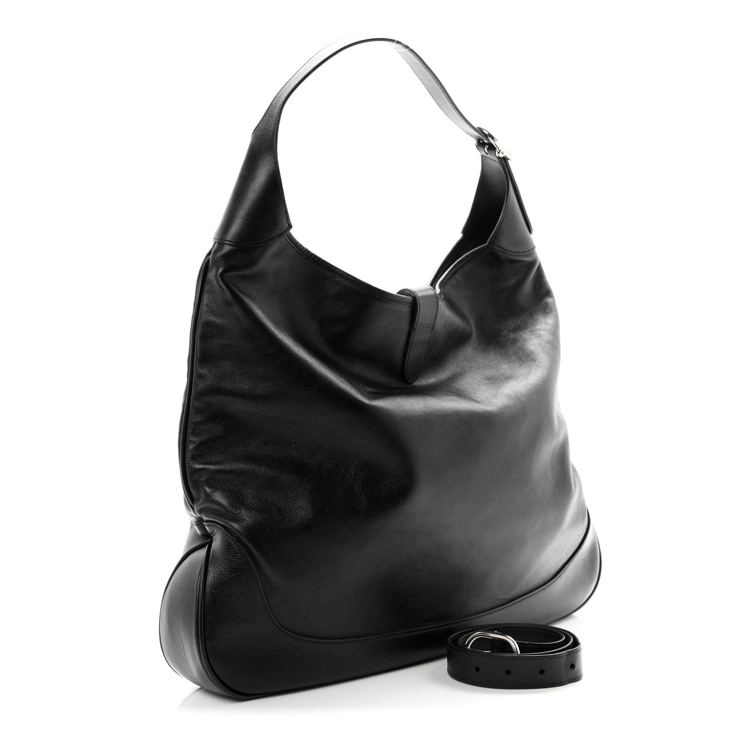Gucci Calfskin Large Jackie 1961 Shoulder Bag Black 3 of 10