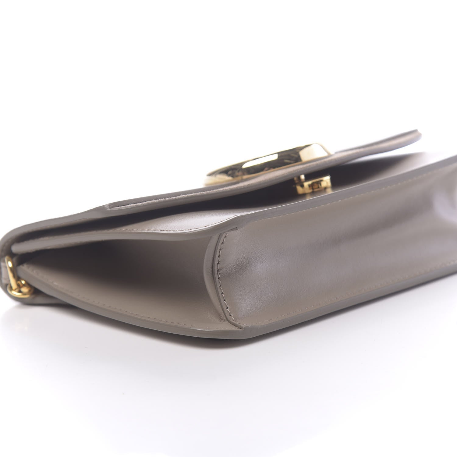 Chloe Calfskin Suede C Clutch With Chain Motty Grey 8 of 11
