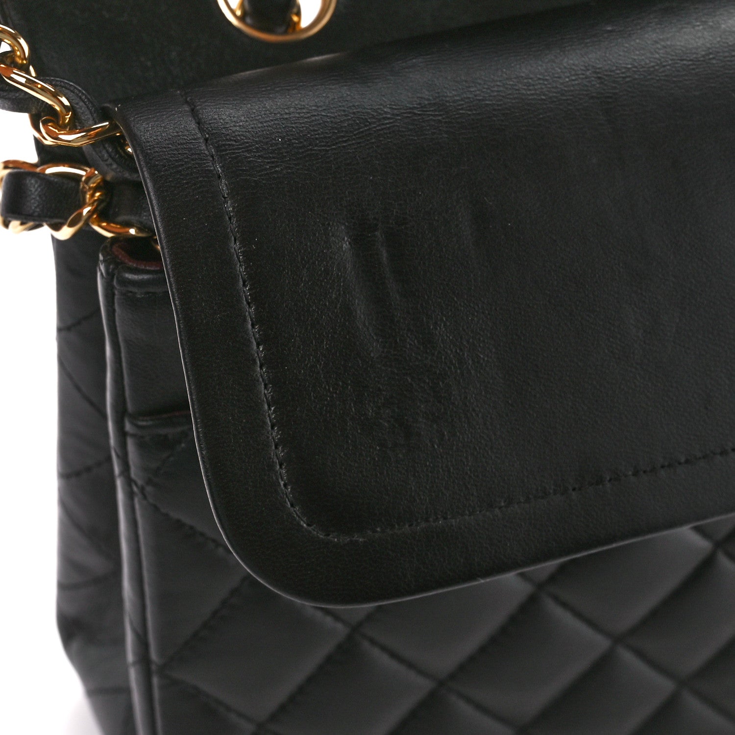 Chanel Lambskin Quilted Medium Double Flap Black 12 of 12