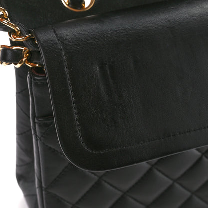 Chanel Lambskin Quilted Medium Double Flap Black 12 of 12