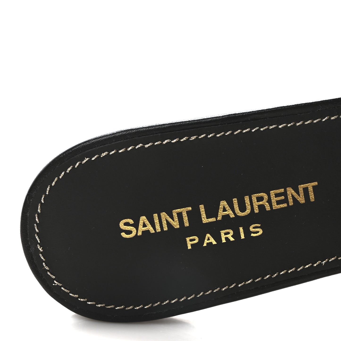 Calfskin Tribute 05 Slide Sandals 38 Black