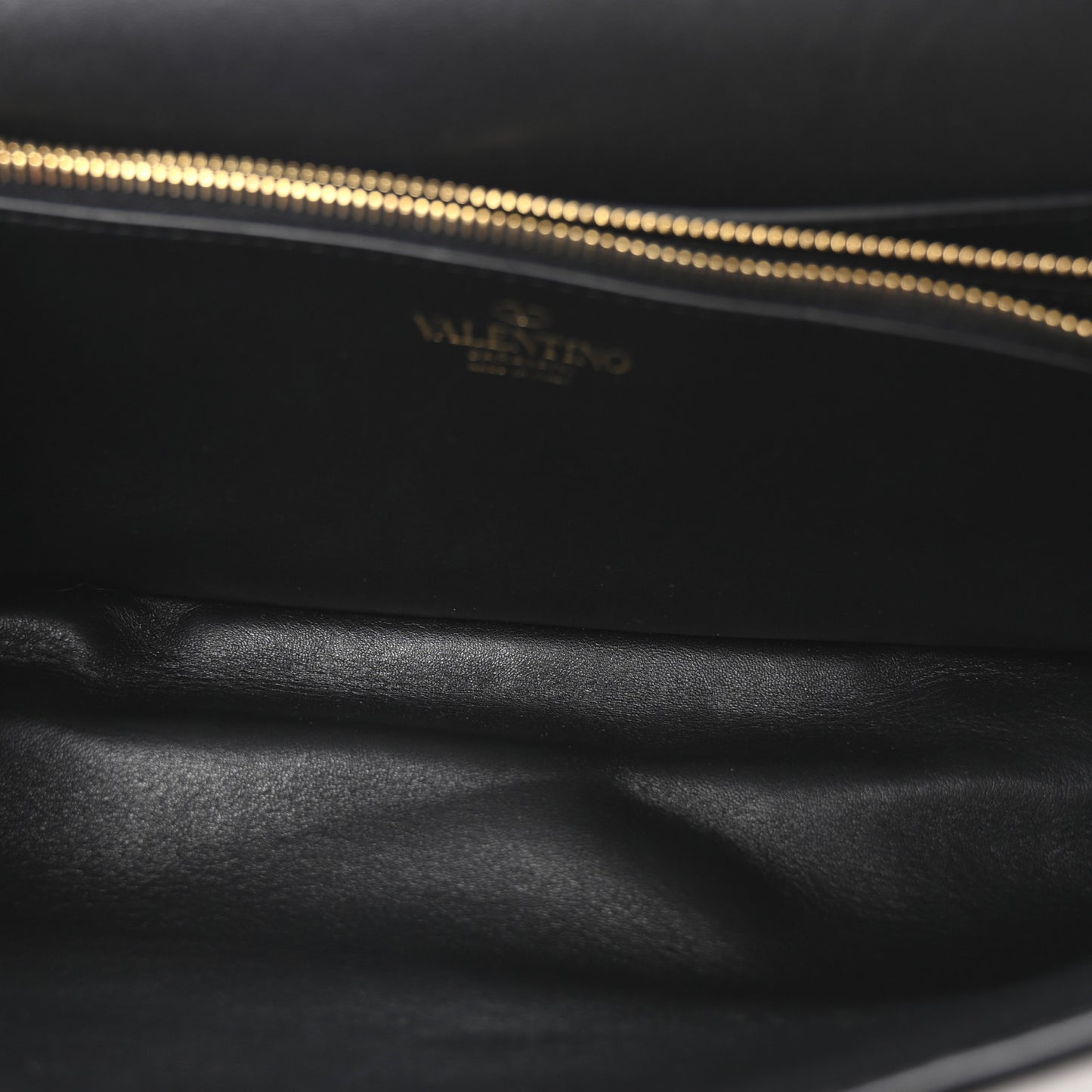 Nappa Stud Sign Shoulder Bag Black