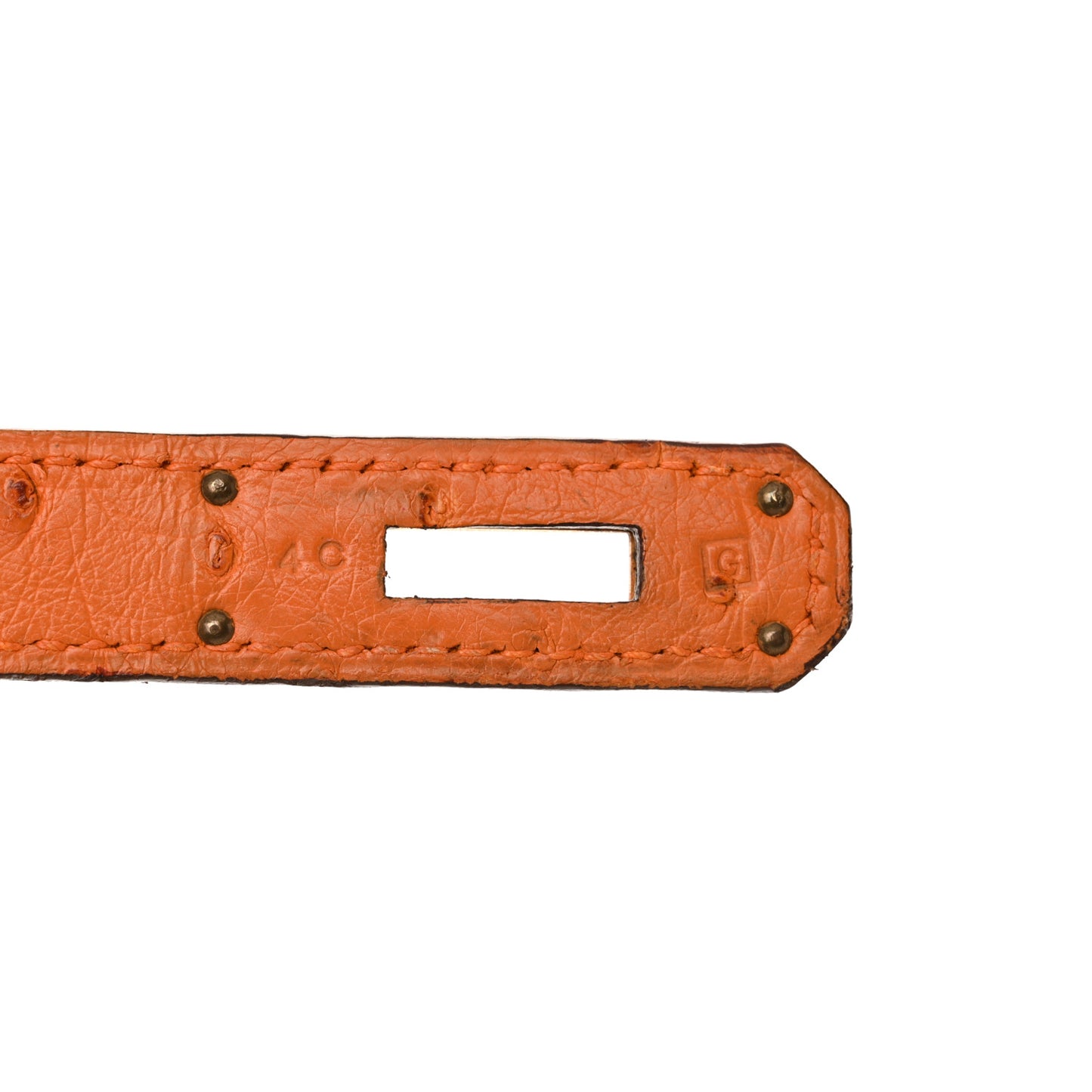 Ostrich Kelly Sellier 32 Orange