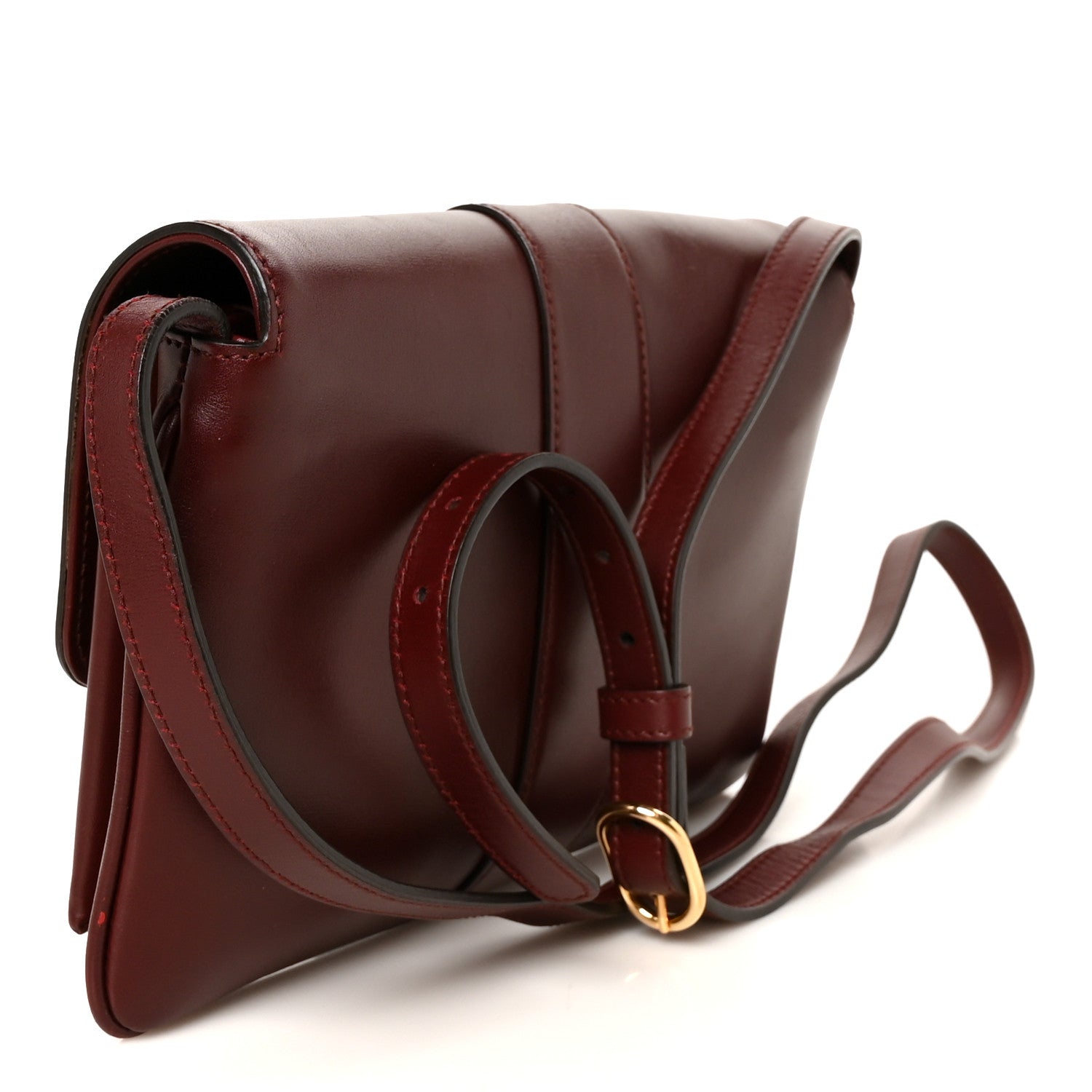 Gucci Vitello Palmellato Lux Small Arli Flap Shoulder Bag Vintage Bordeaux 3 of 11