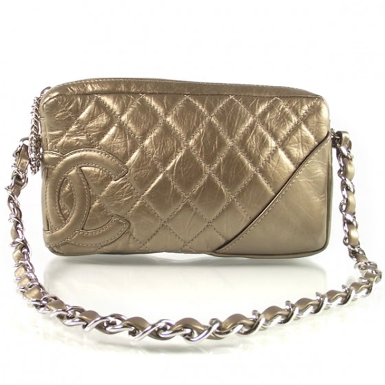 Quilted Cotton Club Pochette Bronze