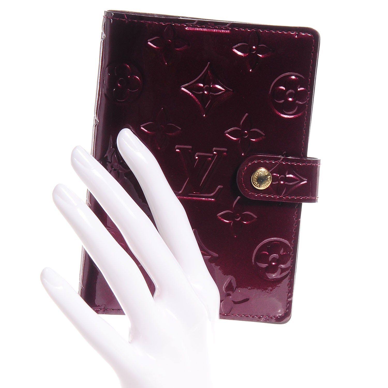 Louis Vuitton Vernis Small Ring Agenda Cover Rouge Fauviste 2 of 7