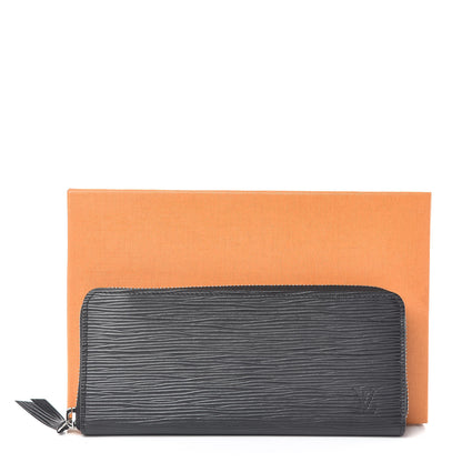 Louis Vuitton Epi Clemence Wallet Black 8 of 8