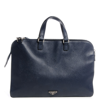 Prada Saffiano Travel Briefcase Baltico 1 of 11