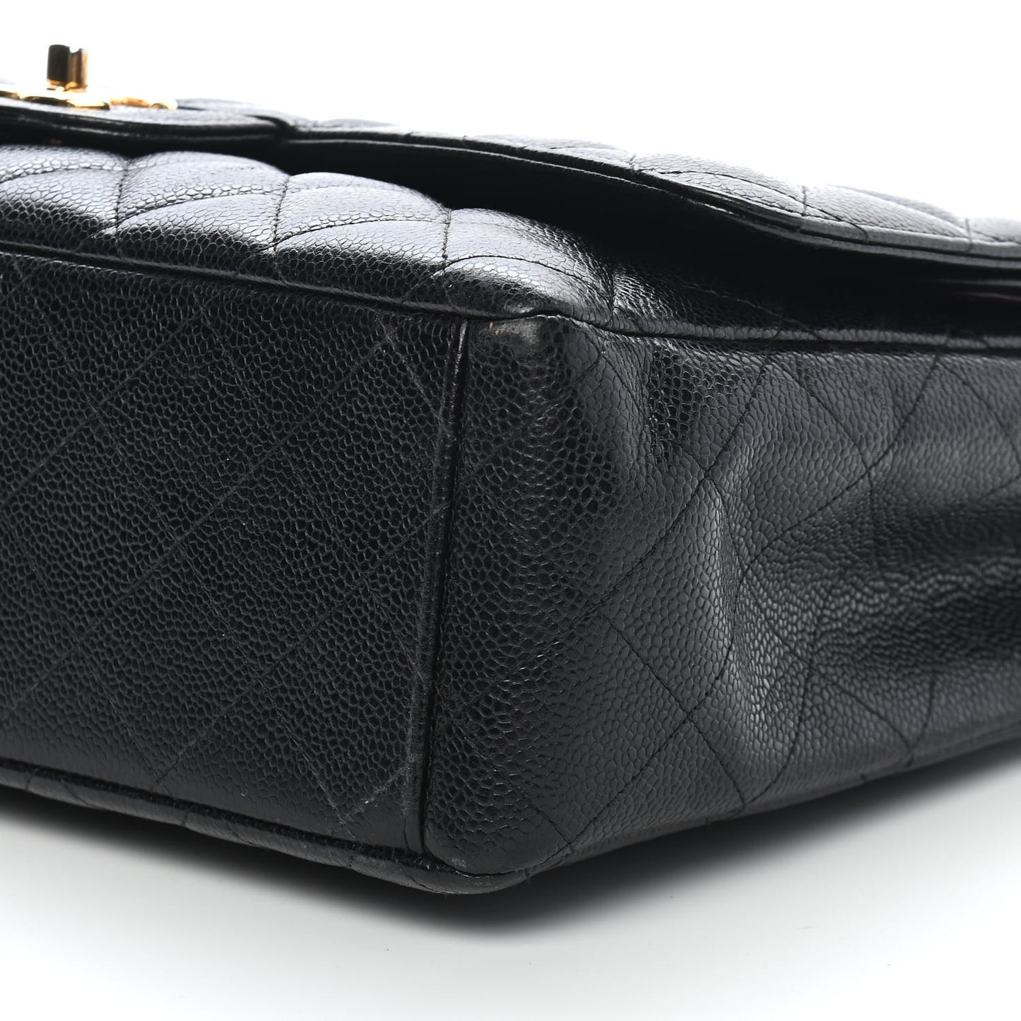Caviar Quilted Maxi Double Flap Black